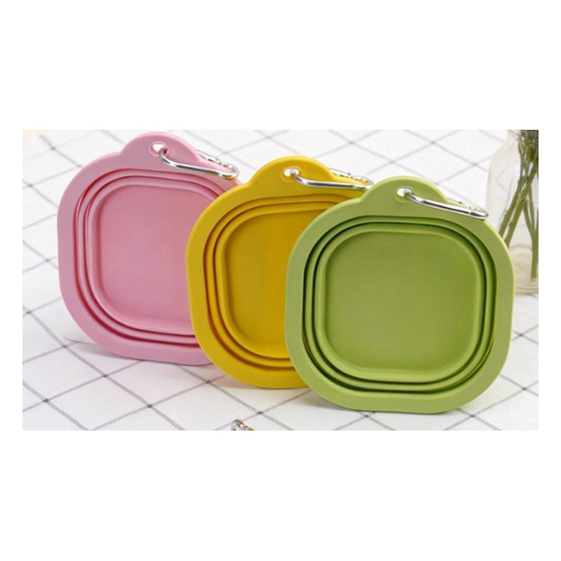 Collapsible food-grade silicone pet bowls