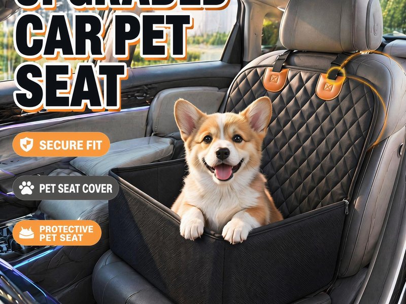 Car pet seat cover for travel with stroller