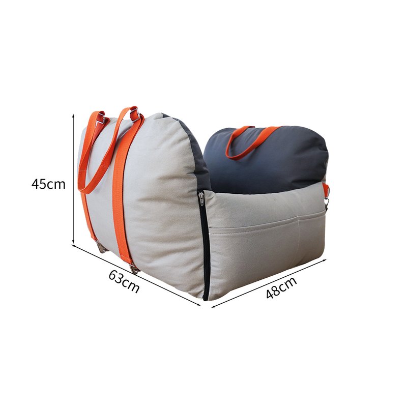 Travel Pet Carrier Bag with Dual Straps, Grey - Pet Carrier Bag from Cat Knight