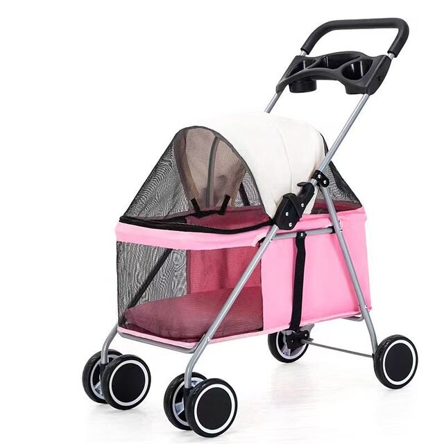 Folding dog stroller