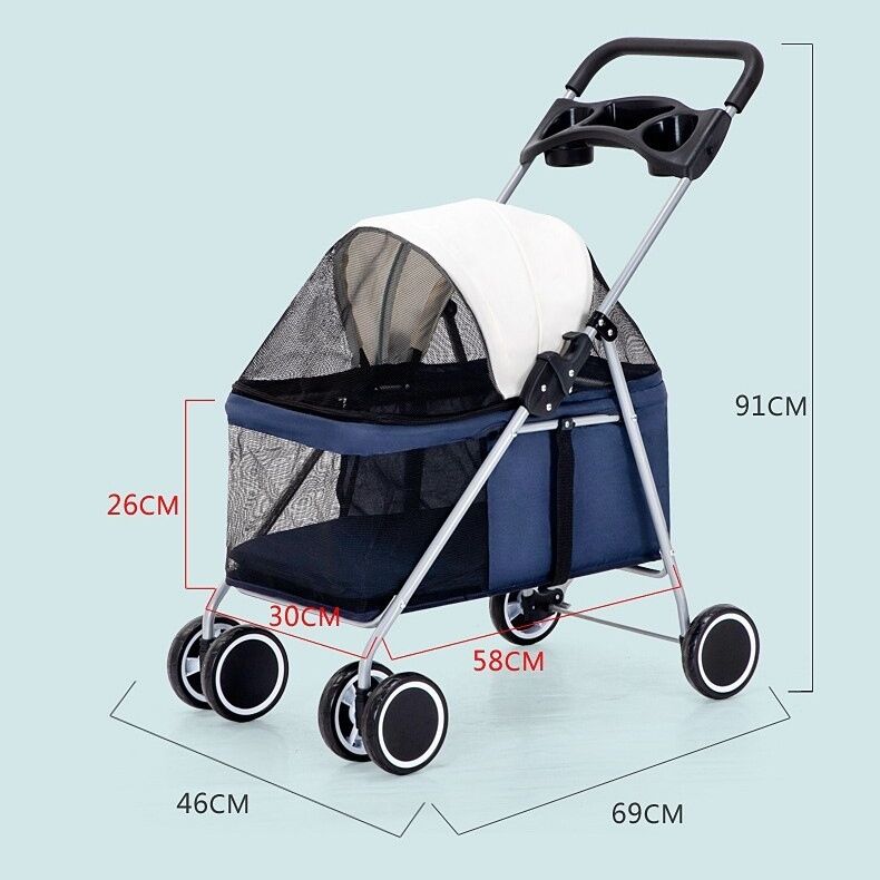 Lightweight Portable Foldable Cat Stroller - view 3