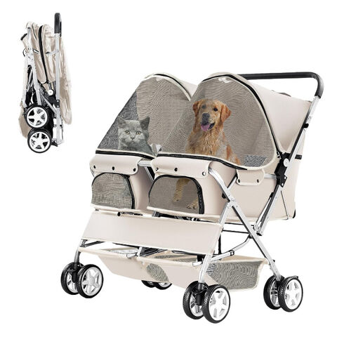 Double Pet Stroller, Lightweight Foldable - Cat Knight
