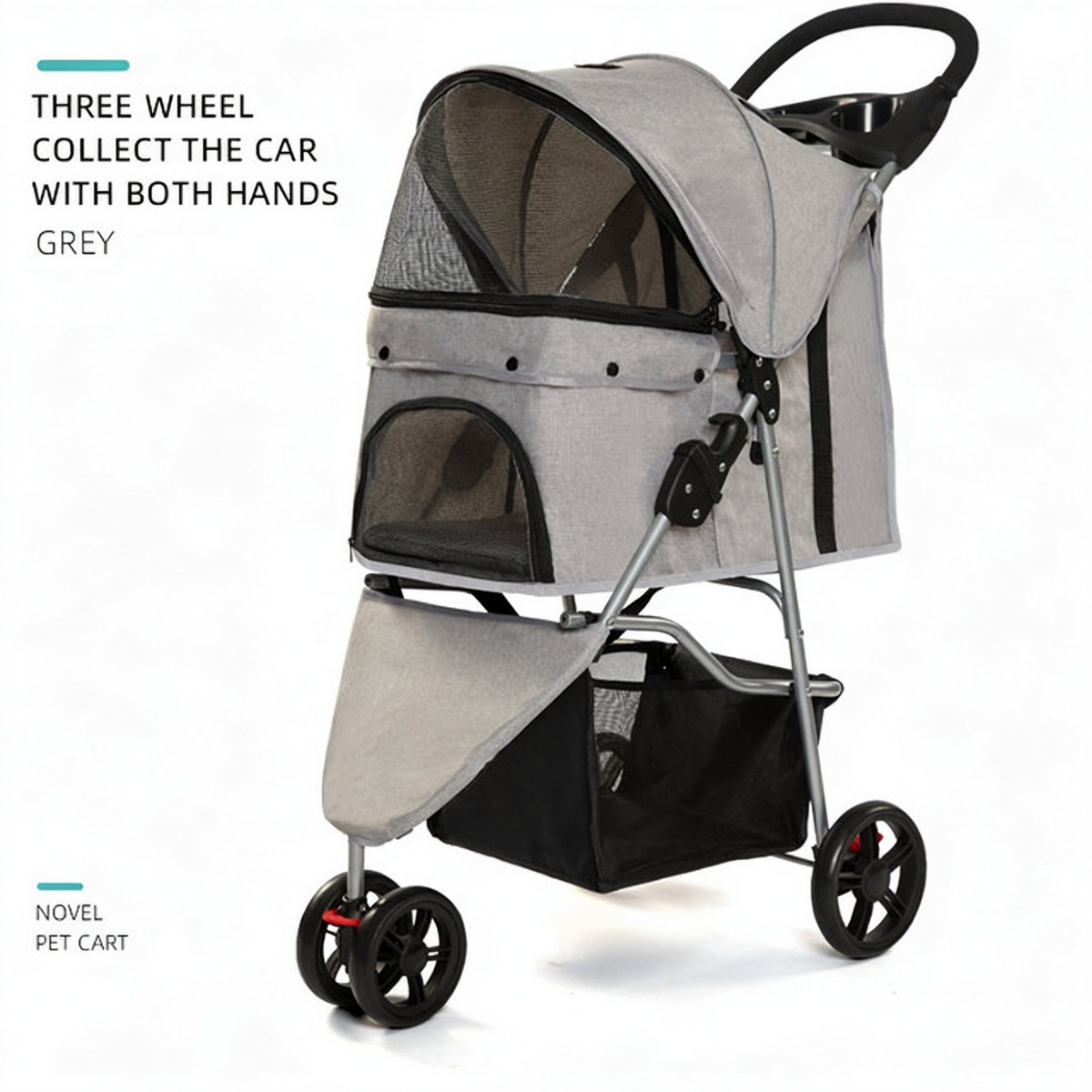 DIY Foldable Double Twin Dog & Cat Stroller - Cat Knight