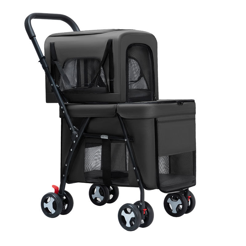 Double Pet Stroller Basket in Blue - view 2