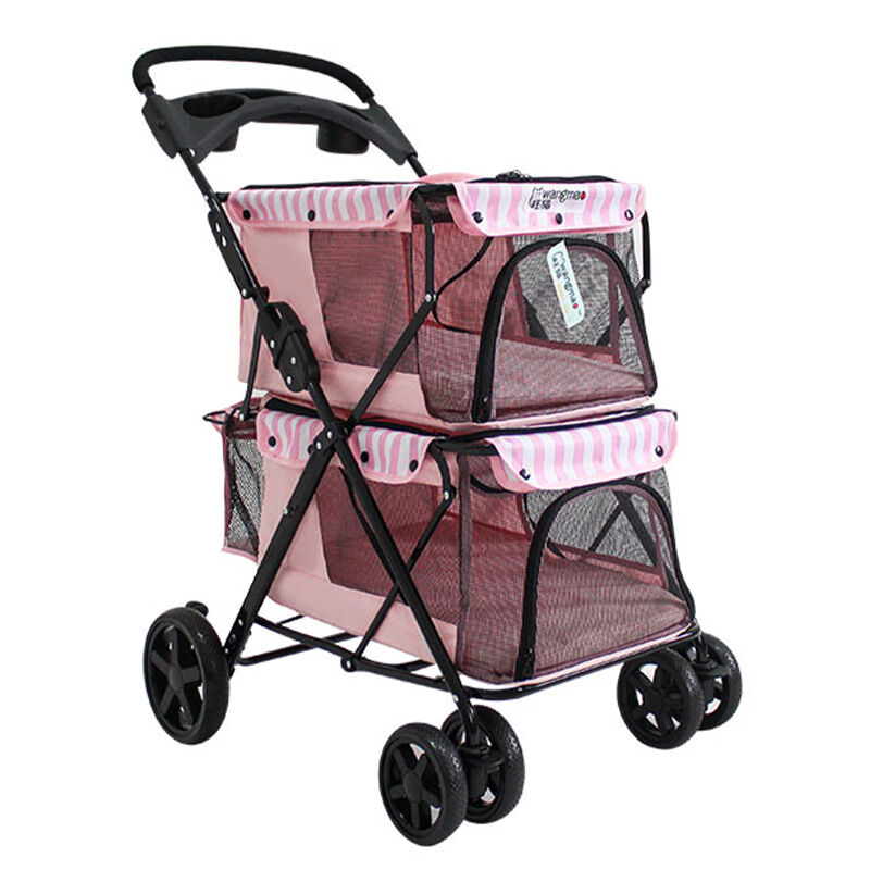 Double-Layer Foldable Large-Space Dog & Cat Stroller - view 2