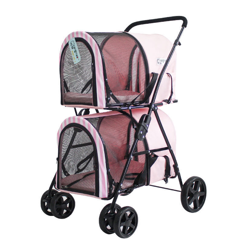 Double-Layer Foldable Large-Space Dog & Cat Stroller - view 3