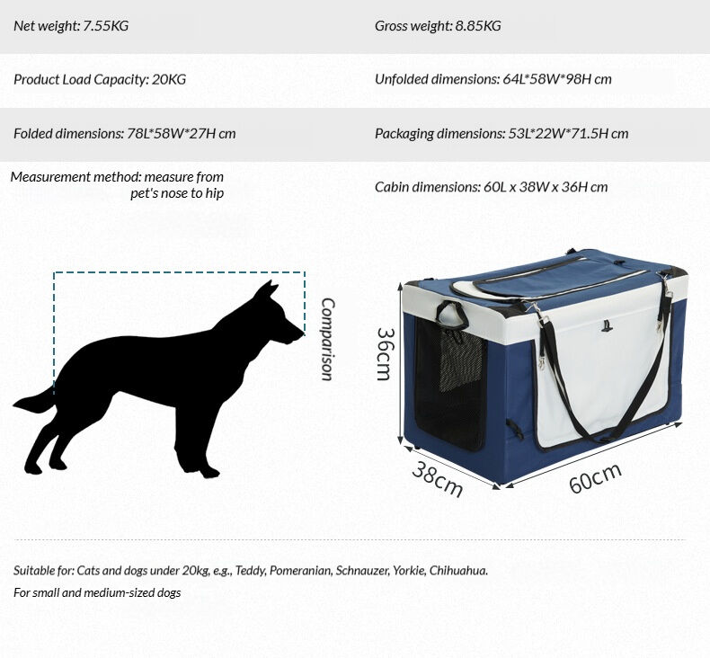 Dual-Use Detachable Pet Stroller & Cart, Adjustable - view 2