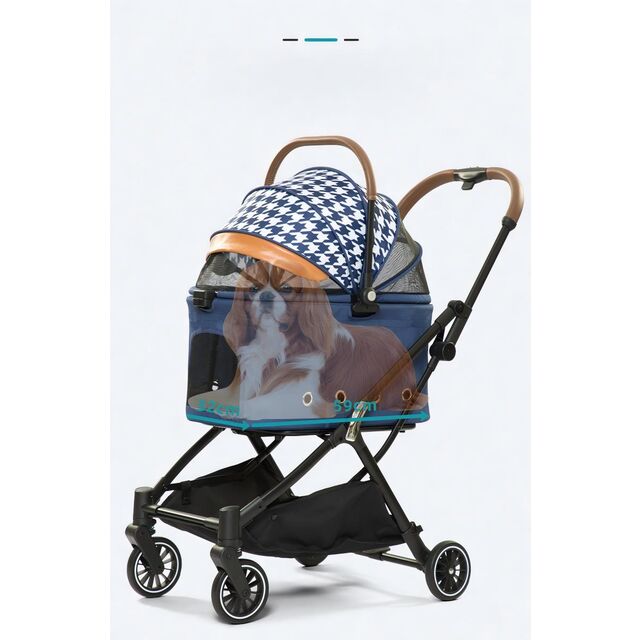 2-in-1 Detachable Pet Stroller, Adjustable Roof - Cat Knight