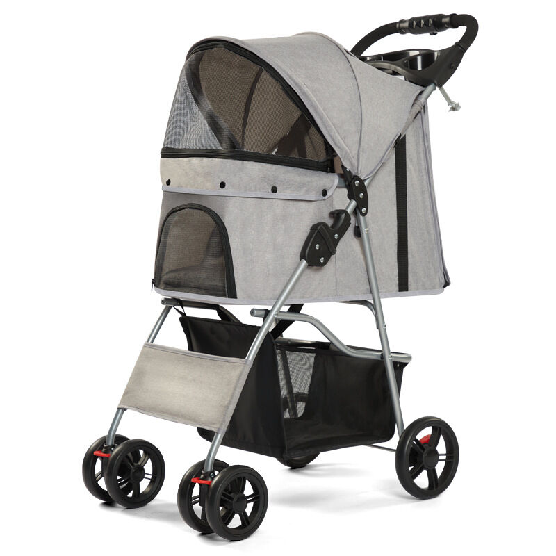 Medium Dog Stroller with Shock Absorption & Sunshade - view 2