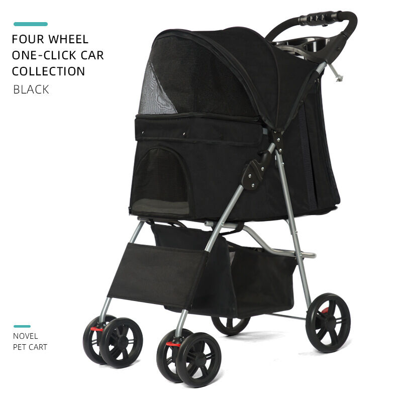 Medium Dog Stroller with Shock Absorption & Sunshade - view 3