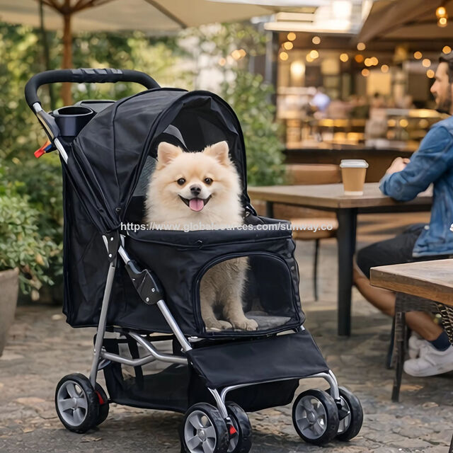 Medium Dog Stroller with Shock Absorption & Sunshade - Cat Knight