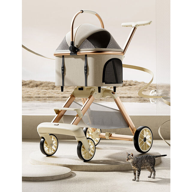 Medium Dog Stroller with Shock Absorption & Sunshade - Cat Knight