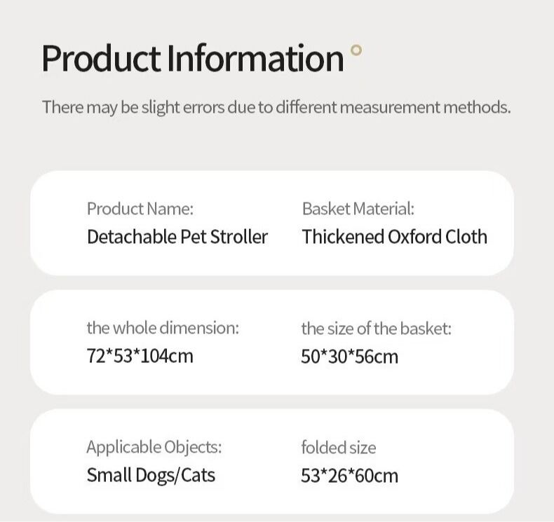 Multifunctional Detachable Pet Stroller & Trolley - view 3