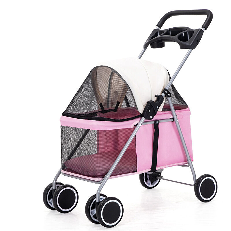Lightweight One-Hand Fold Waterproof Dog Stroller - view 2