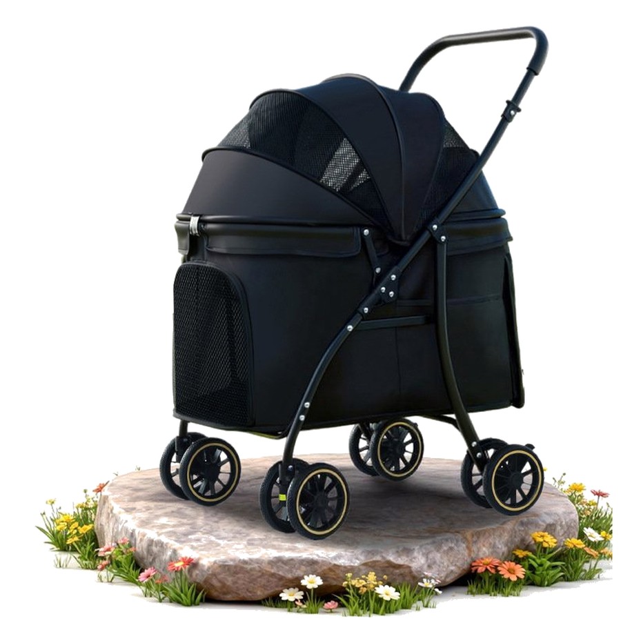 Multifunctional Foldable Large-Capacity Pet Stroller - view 2