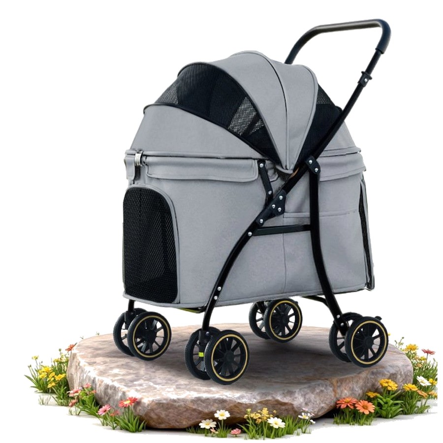 Multifunctional Foldable Large-Capacity Pet Stroller - view 3