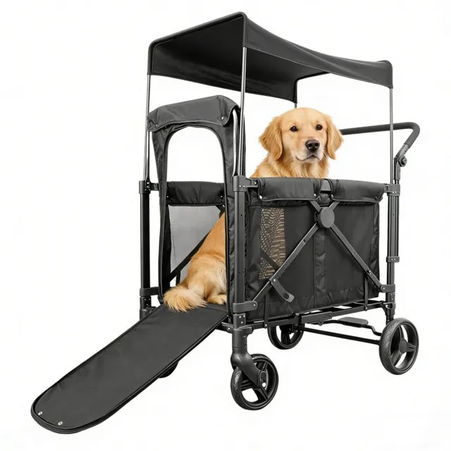 Multifunctional Foldable Large-Capacity Pet Stroller - Cat Knight