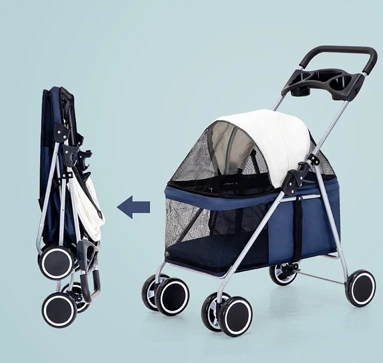 Portable Folding Pet Stroller for Bike Rides, Dogs & Cats - view 3