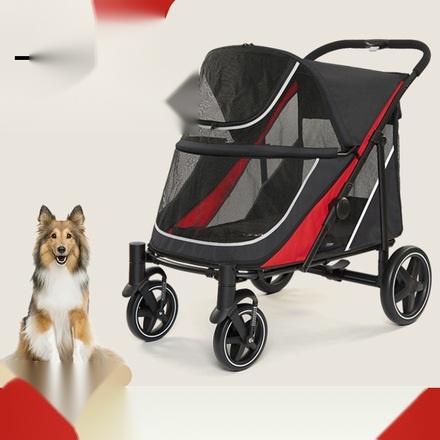 Aluminum alloy one-button fold cat stroller