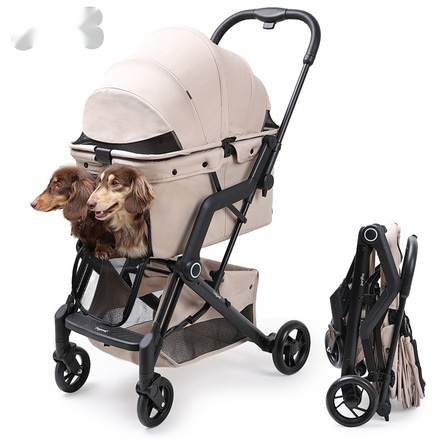 Telescopic foldable large cat stroller